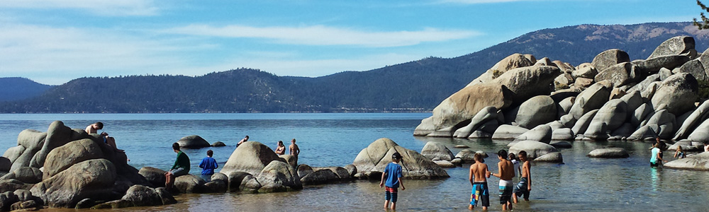 students at Sand Harbor