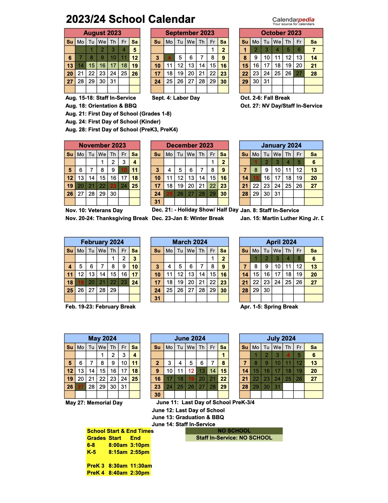 2023-24 Calendar