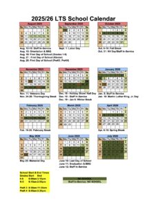2025-2026 School Calendar - Lake Tahoe School